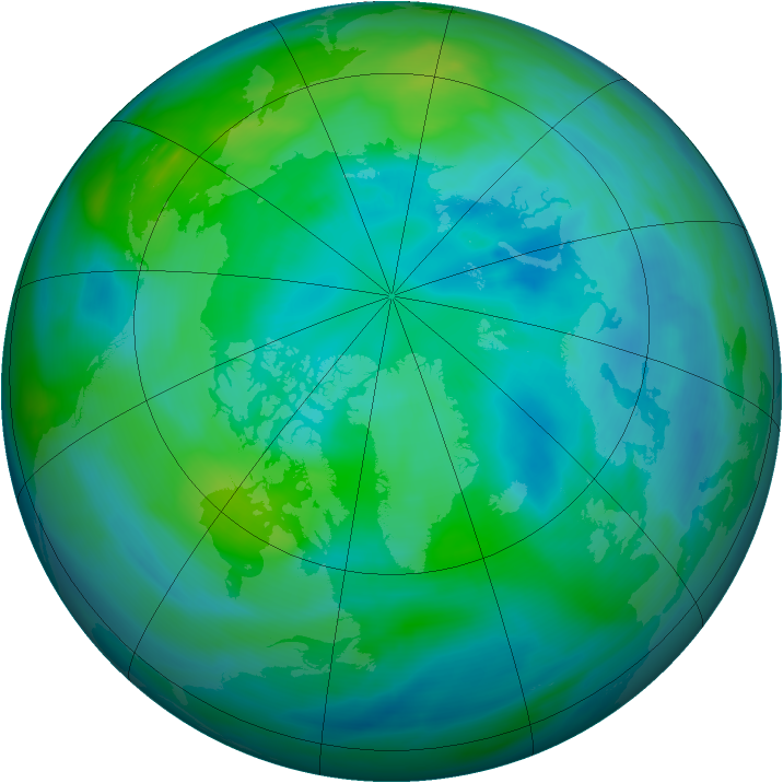 Arctic ozone map for 03 October 2006